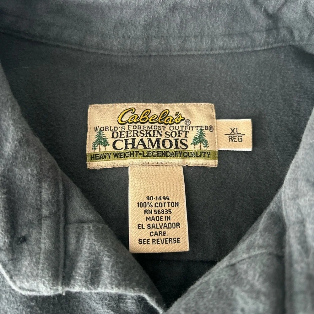Cabela’s Deerskin Soft Chamois Shirt XL Heavyweight Cotton Button Down - Picture 3 of 4